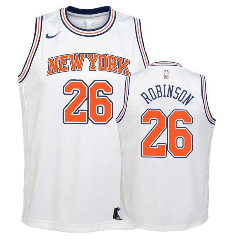 New York Knicks Mitchell Robinson 26 State White NBA Jersey Youth