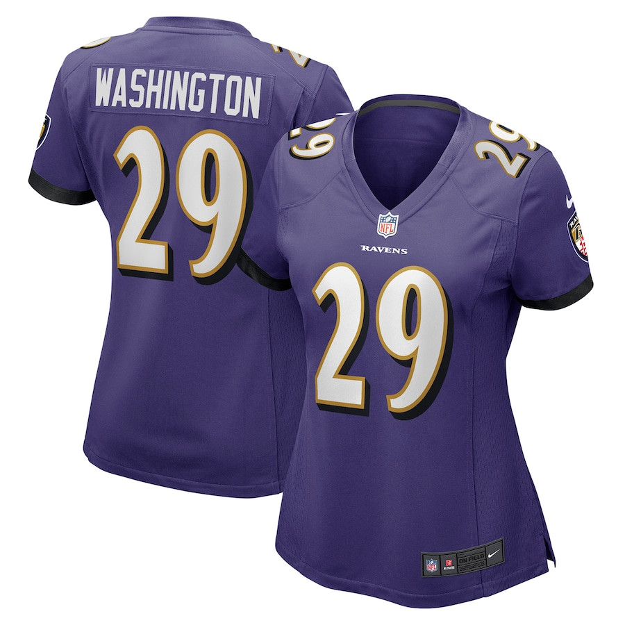 Ar'Darius 29 Washington Baltimore Ravens Game Purple NFL Jersey Women's