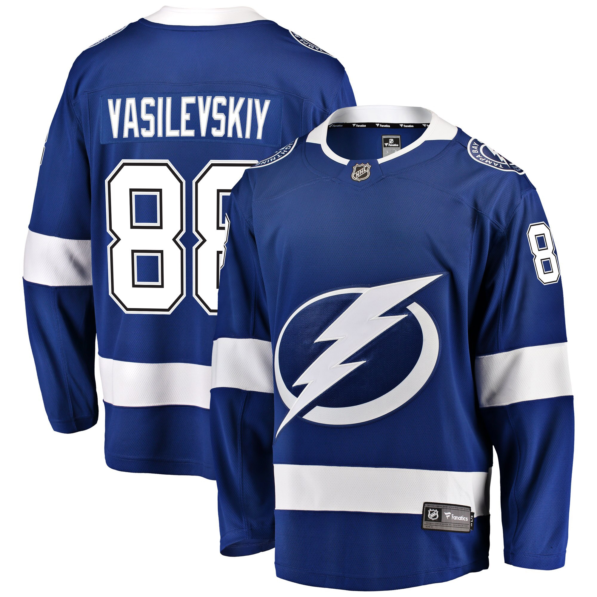 Tampa Bay Lightning Andrei Vasilevskiy Blue Home Premier Breakaway Player NHL Jersey Men's