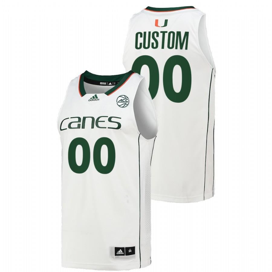 Miami Hurricanes Custom 202 White College NCAA Jersey Men's