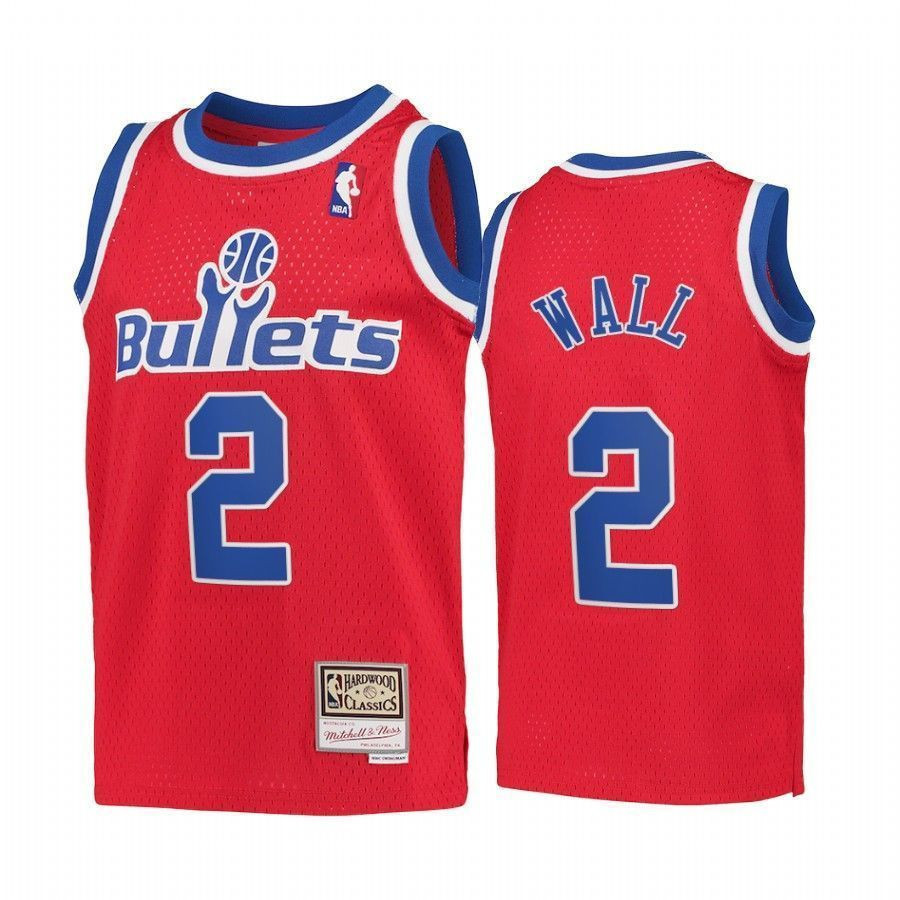 John Wall Washington Wizards Kids Red Hardwood Classics NBA Jersey Youth