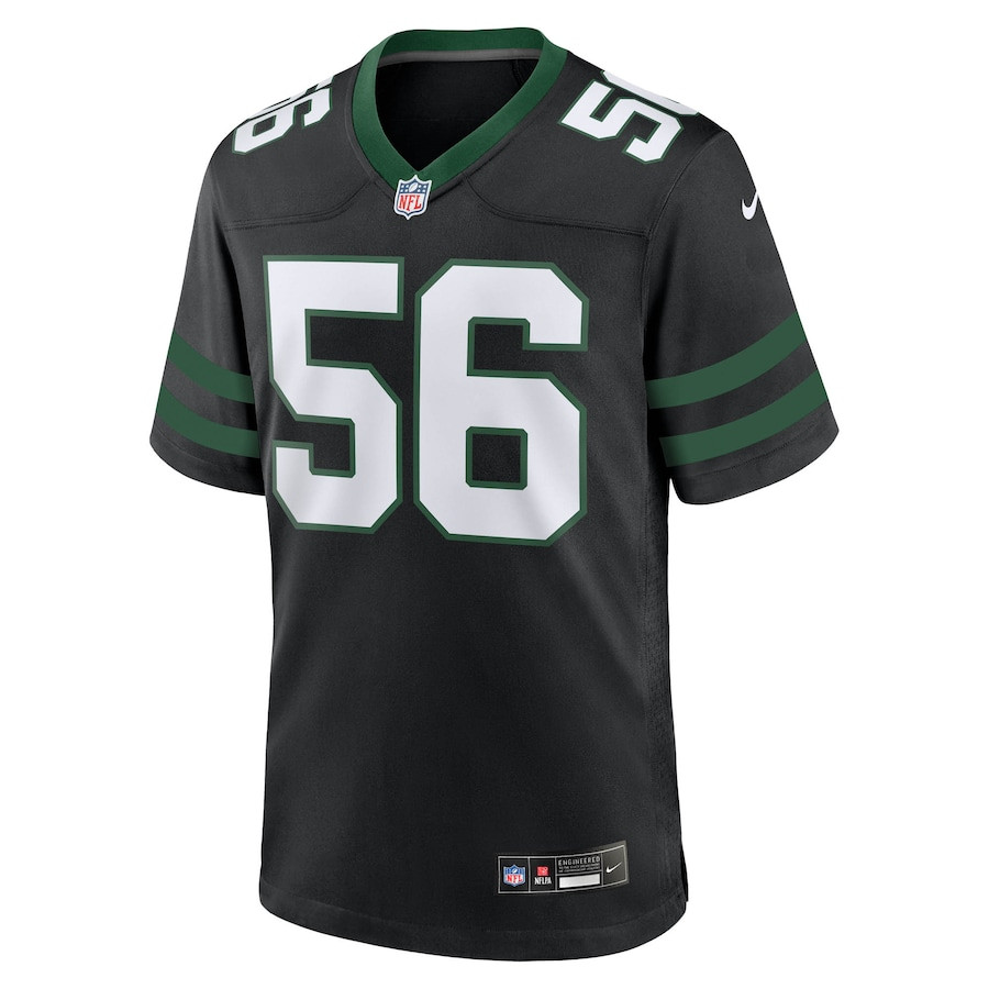 Quincy Williams 56 New York Jets Alternate Game Legacy Black NFL Jersey Men's