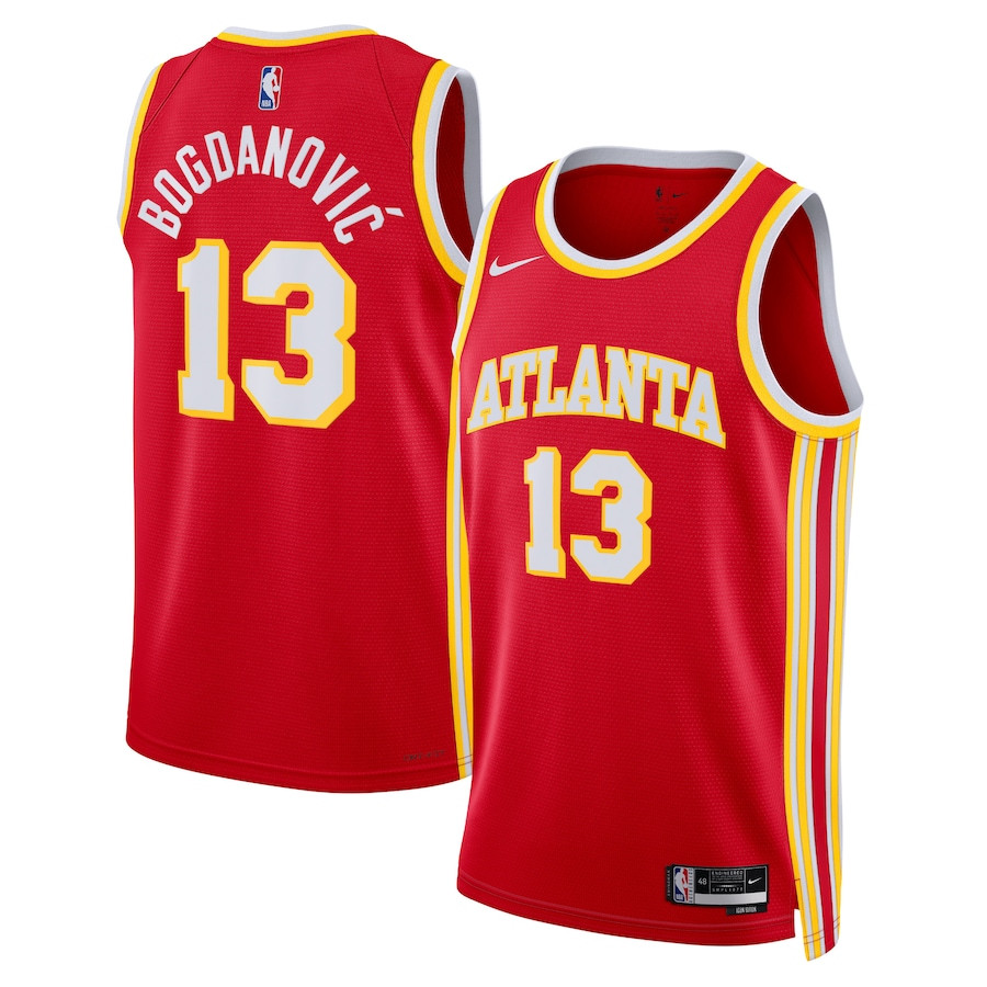 Bogdan Bogdanovic 13 Atlanta Hawks Unisex Swingman Icon Edition Red NBA Jersey Unisex