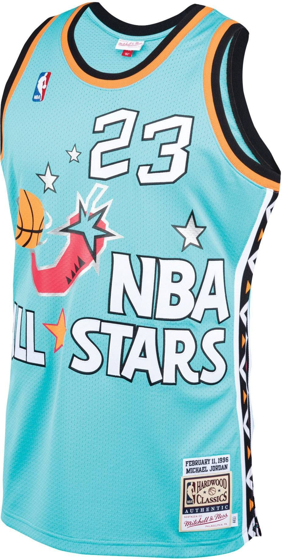 Mitchell Ness Chicago Bulls All Star Game '96 Michael Jordan 23 Teal Swingman NBA Jersey Men's