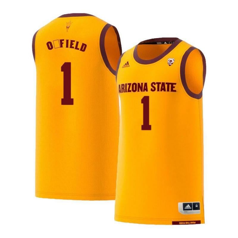 1 Maurice OField Yellow Retro Arizona State Sun Devils NCAA Jersey Men's