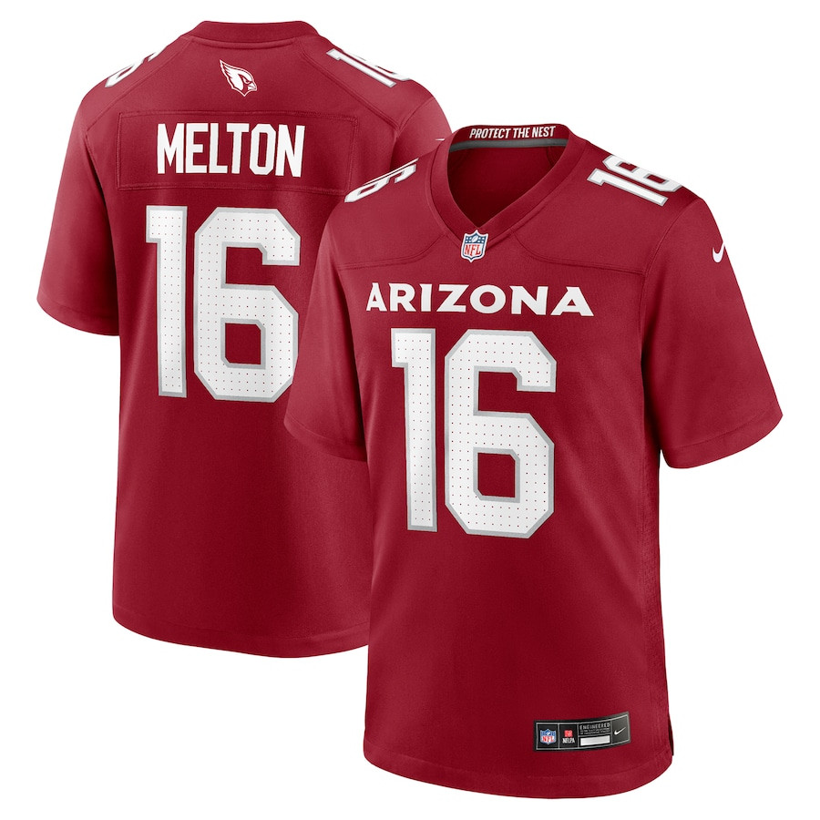 Max Melton 16 Arizona Cardinals Team Game Cardinal NFL Jersey Men's
