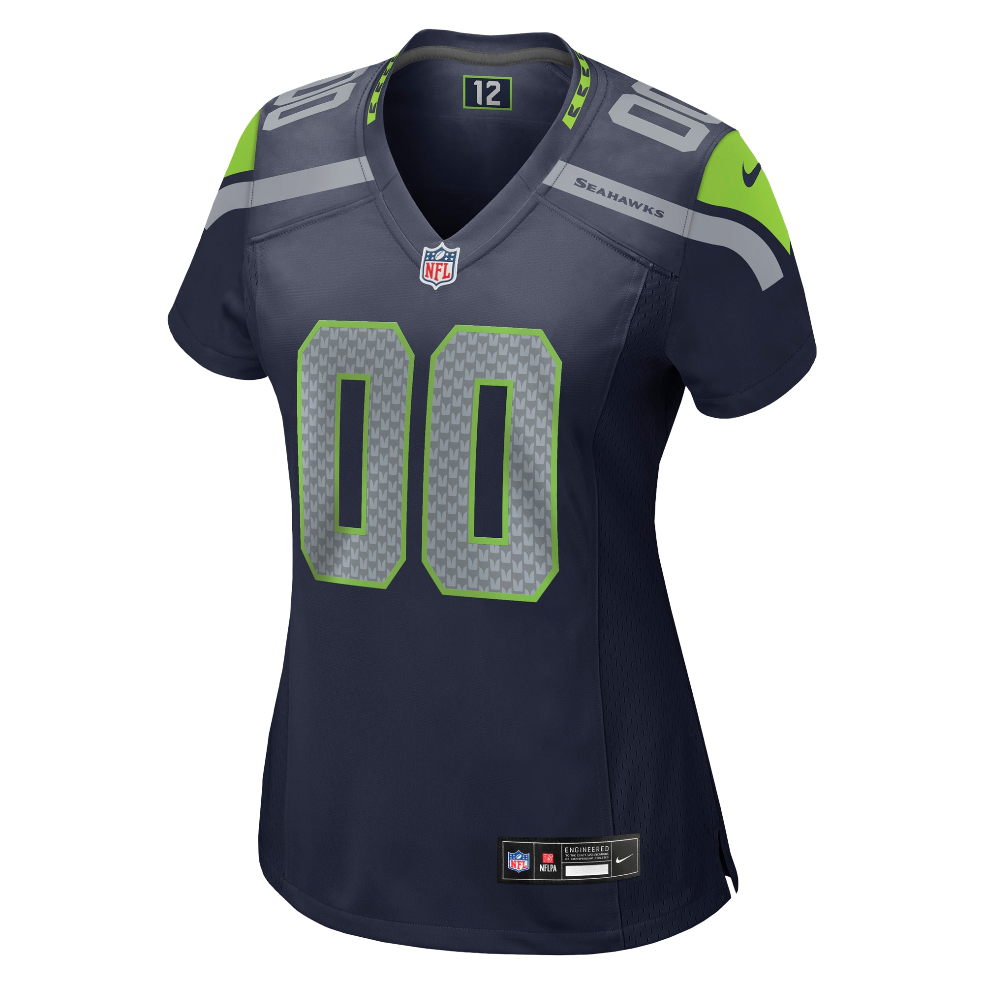 Seattle Seahawks College Navy Custom Game NFL Jersey Women's