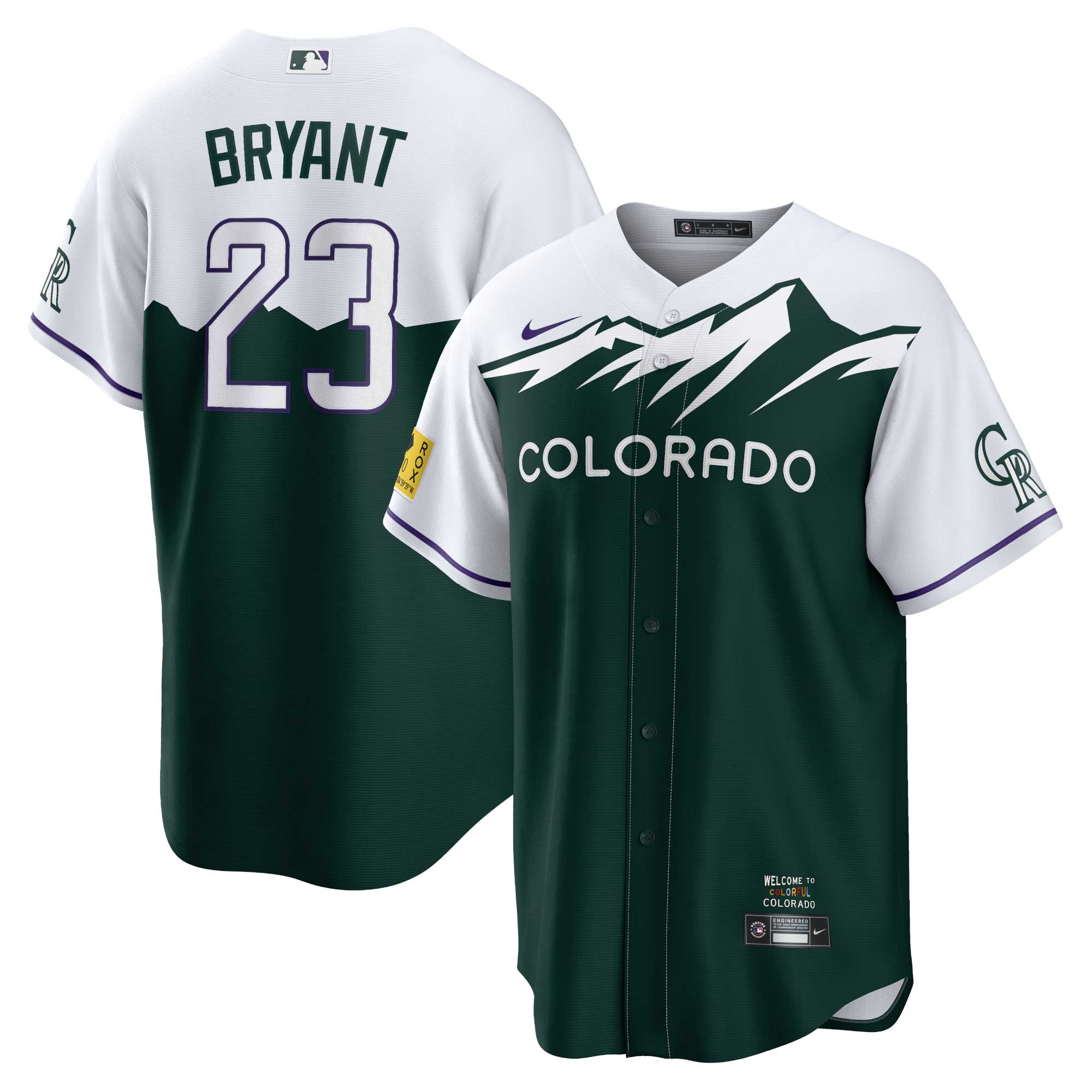 Colorado Rockies Kris Bryant Green City Connect Player MLB Jersey Men's