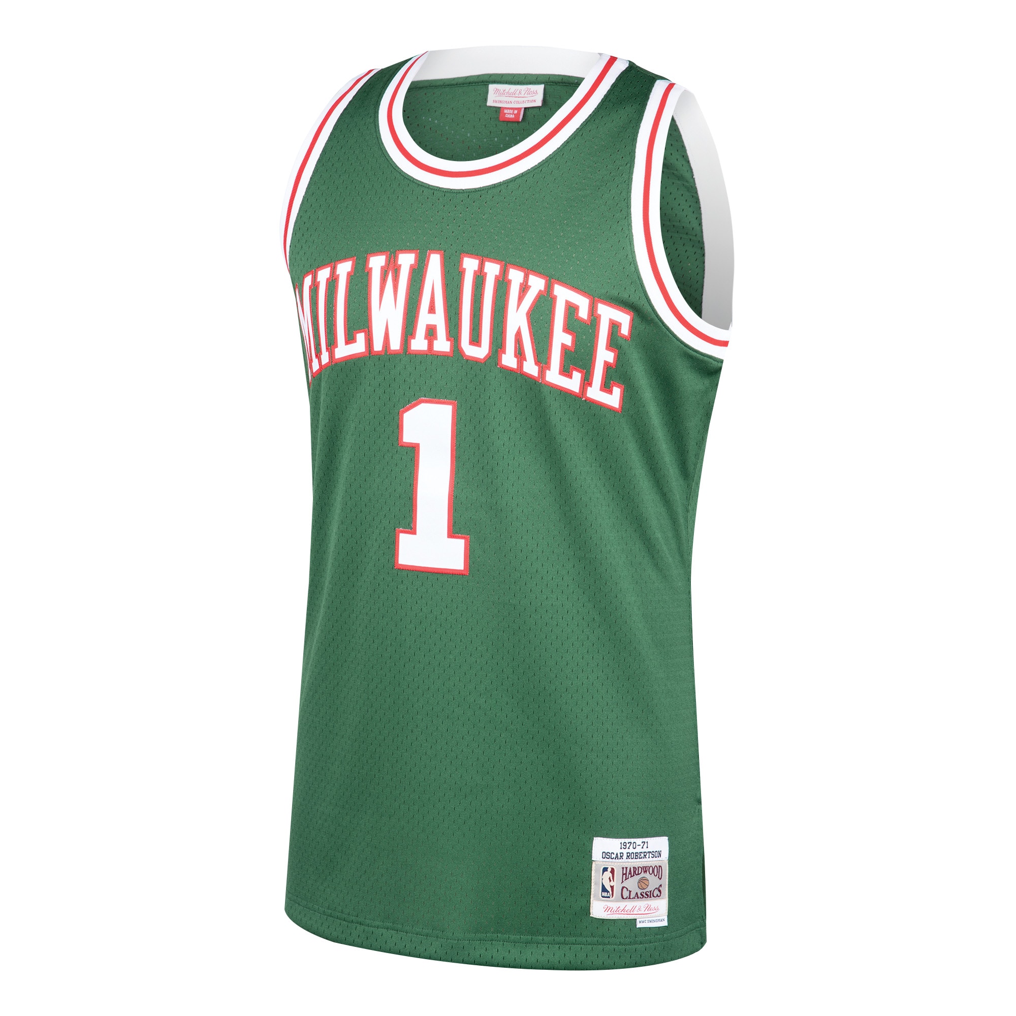 Mitchell Ness Oscar Robertson Green Milwaukee Bucks 1970-71 Hardwood Classics Swingman NBA Jersey Men's