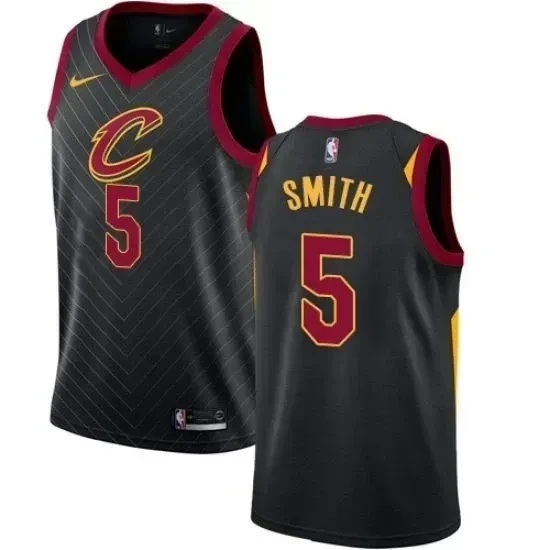 Cleveland Cavaliers 5 J.r. Smith Statement Swingman Black NBA Jersey Men's