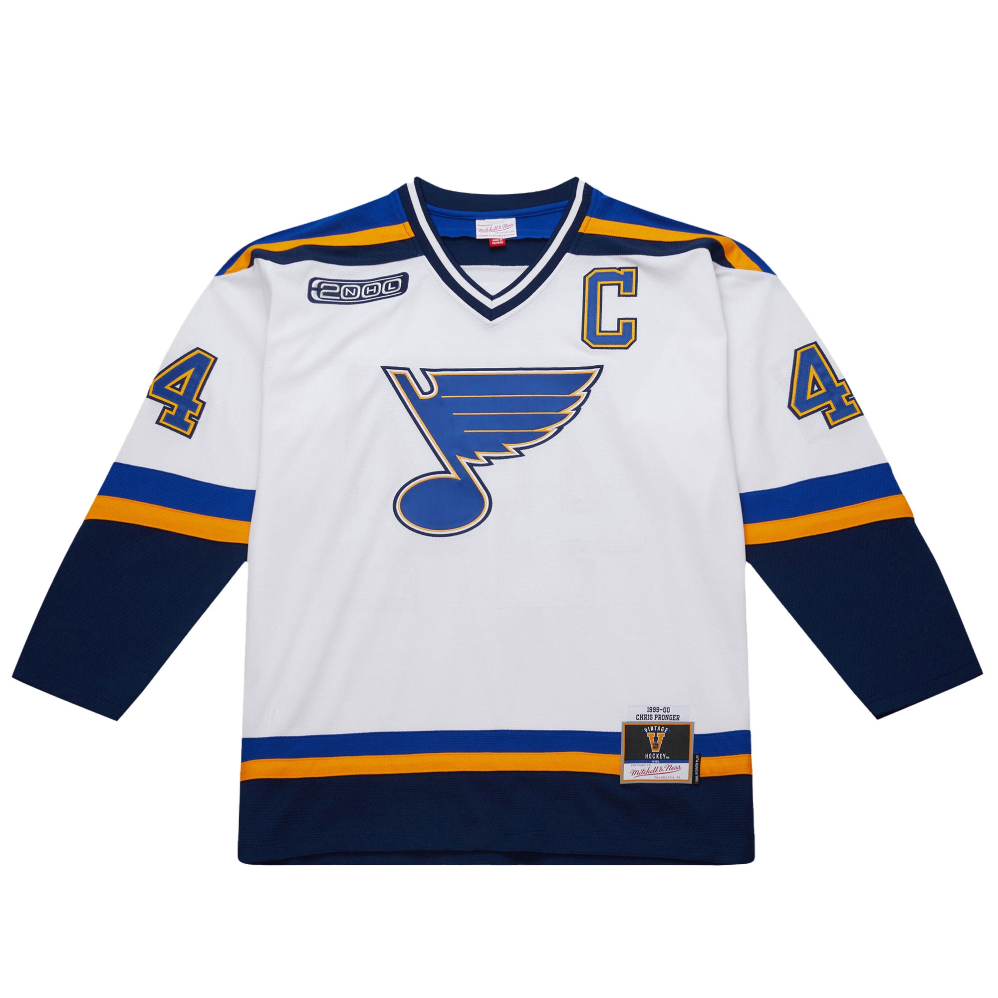 St. Louis Blues Chris Pronger White 1999-00 Power Play NHL Jersey Men's