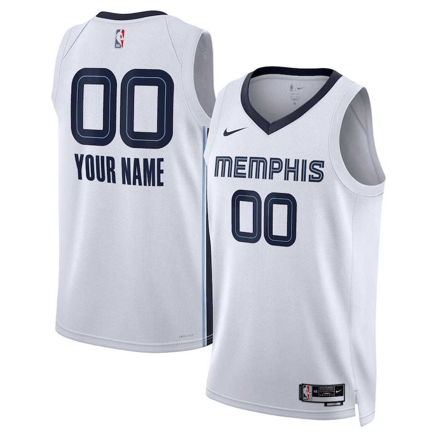 Memphis Grizzlies 2023/24 Association Swingman Custom White NBA Jersey Men's