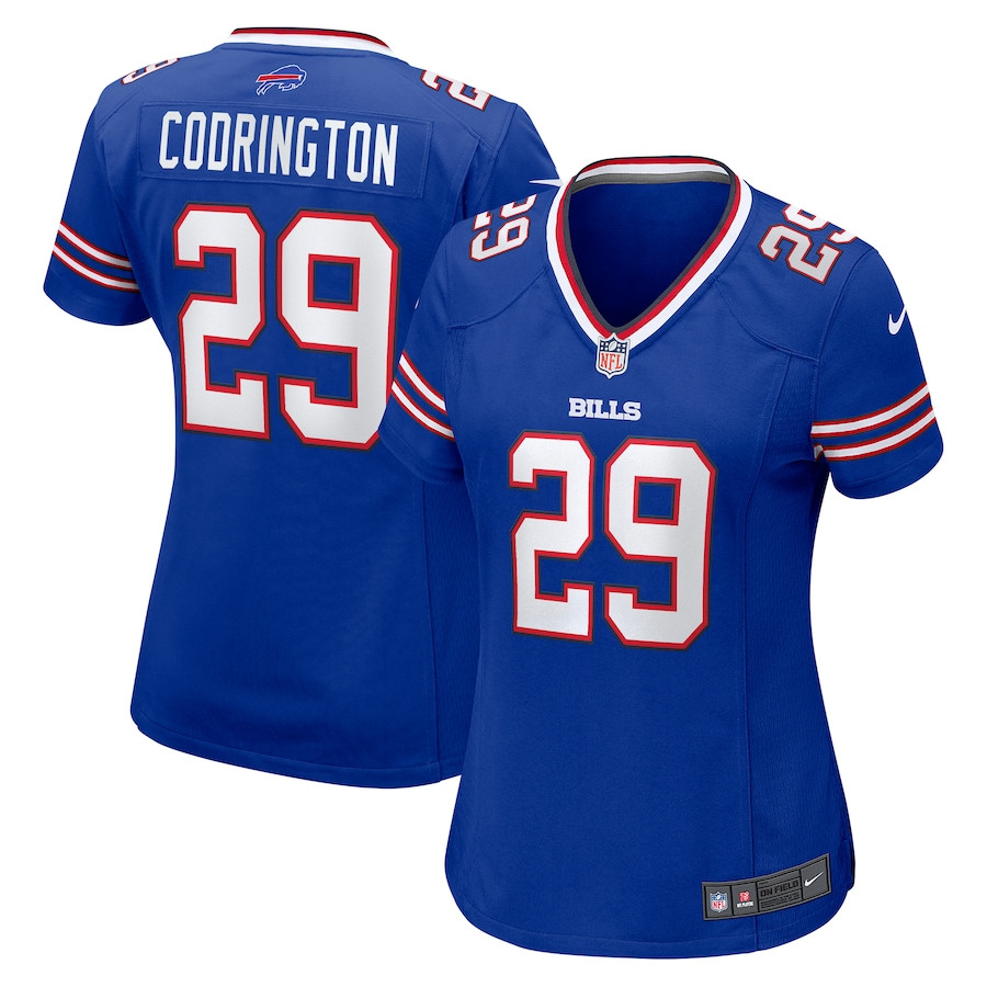 Brandon Codrington 29 Buffalo Bills Game Royal NFL Jersey Women's