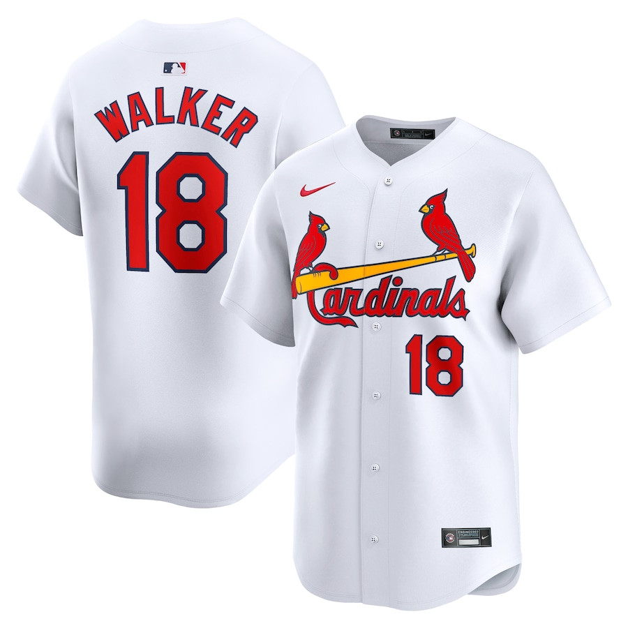 Jordan Walker 18 St. Louis Cardinals Home Limited White MLB Jersey Men's