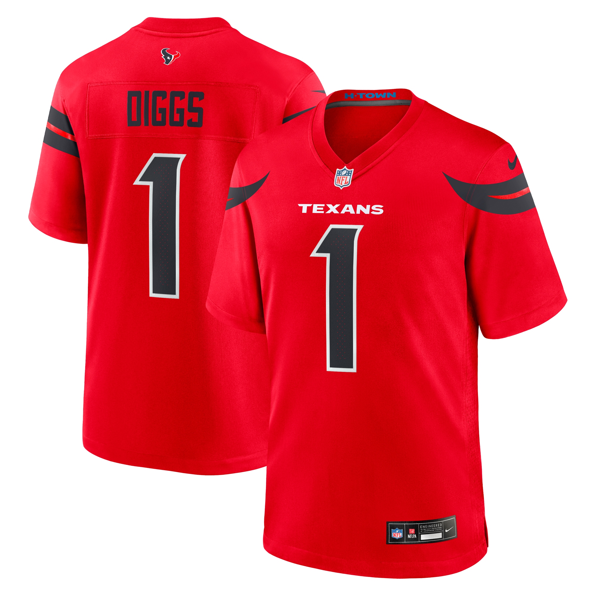 Houston Texans Stefon Diggs Red Alternate Game NFL Jersey Men's