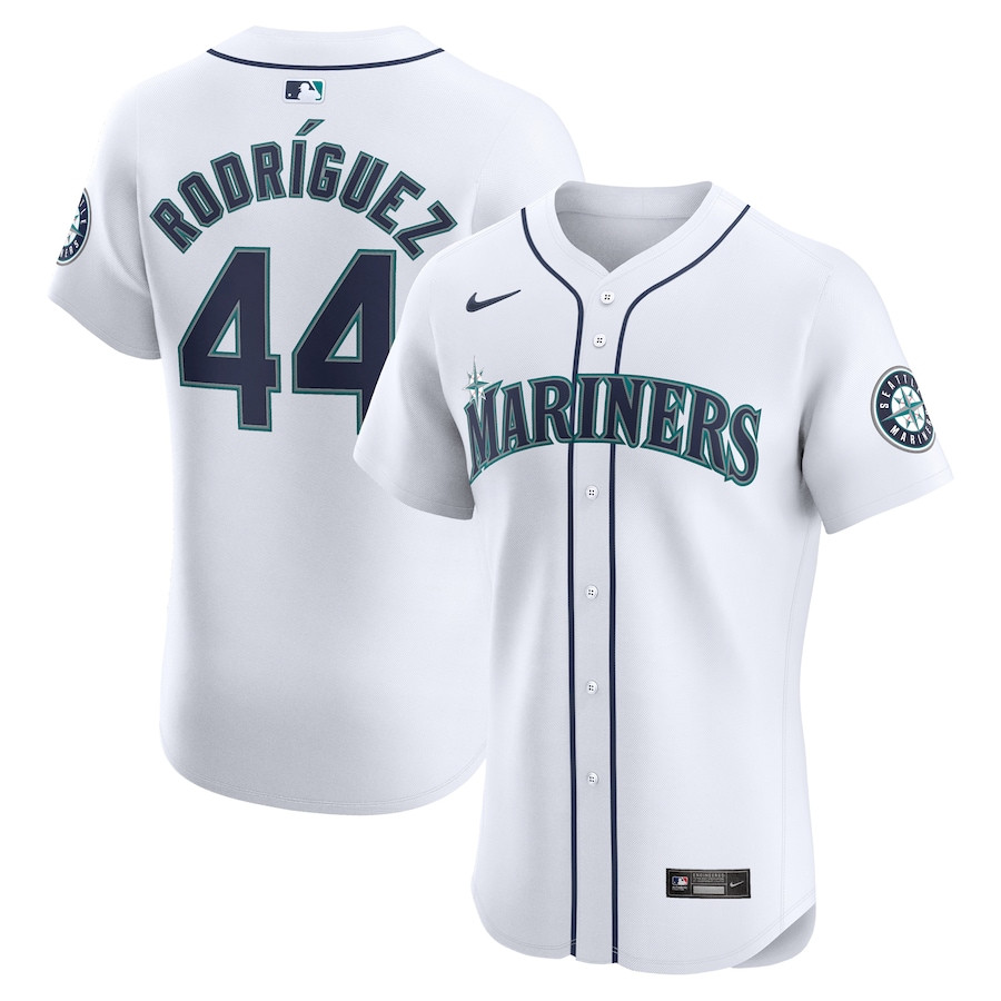 Julio Rodr?guez 44 Seattle Mariners Home Elite Player White MLB Jersey Men's