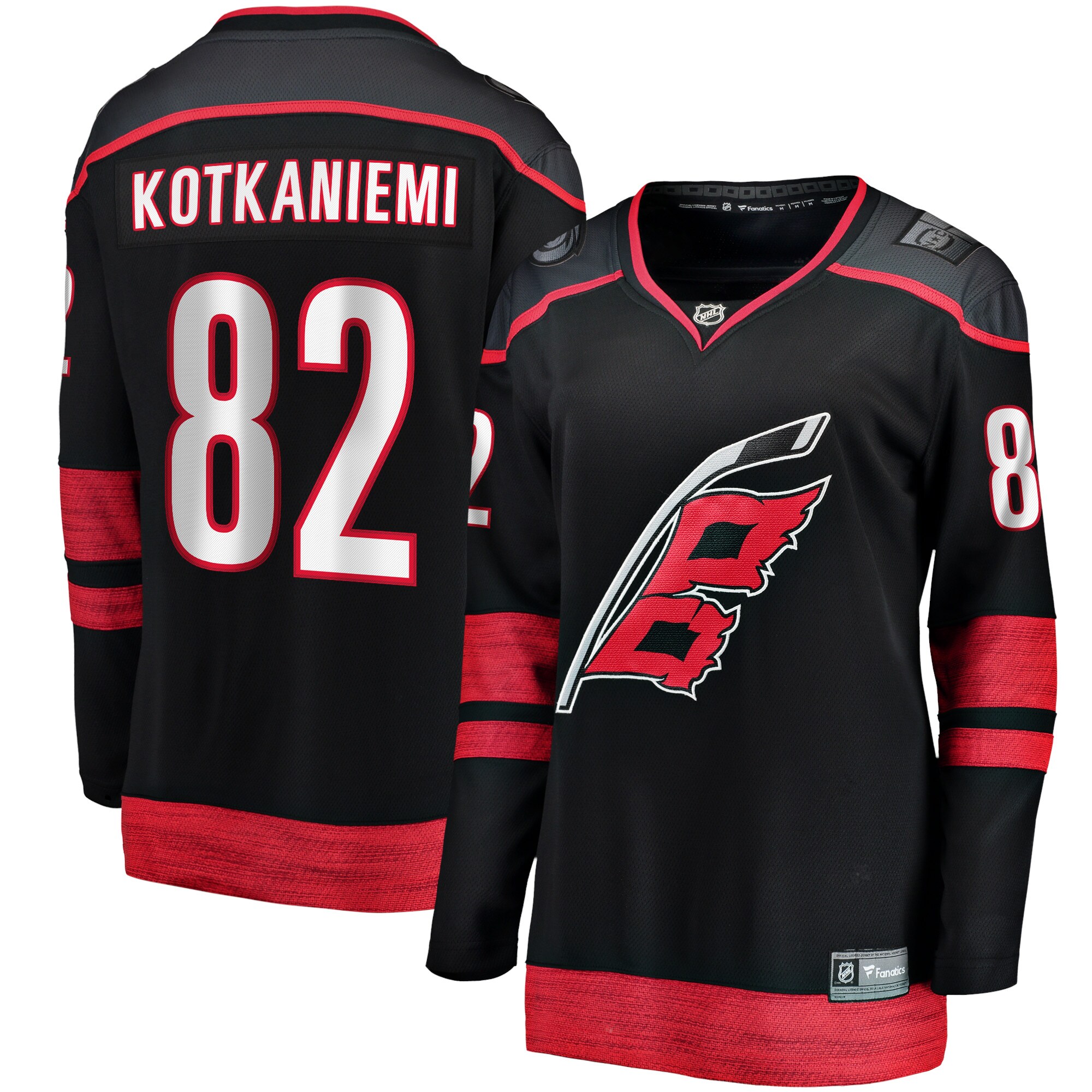 Carolina Hurricanes Jesperi Kotkaniemi Black Home Breakaway Player NHL Jersey Women's