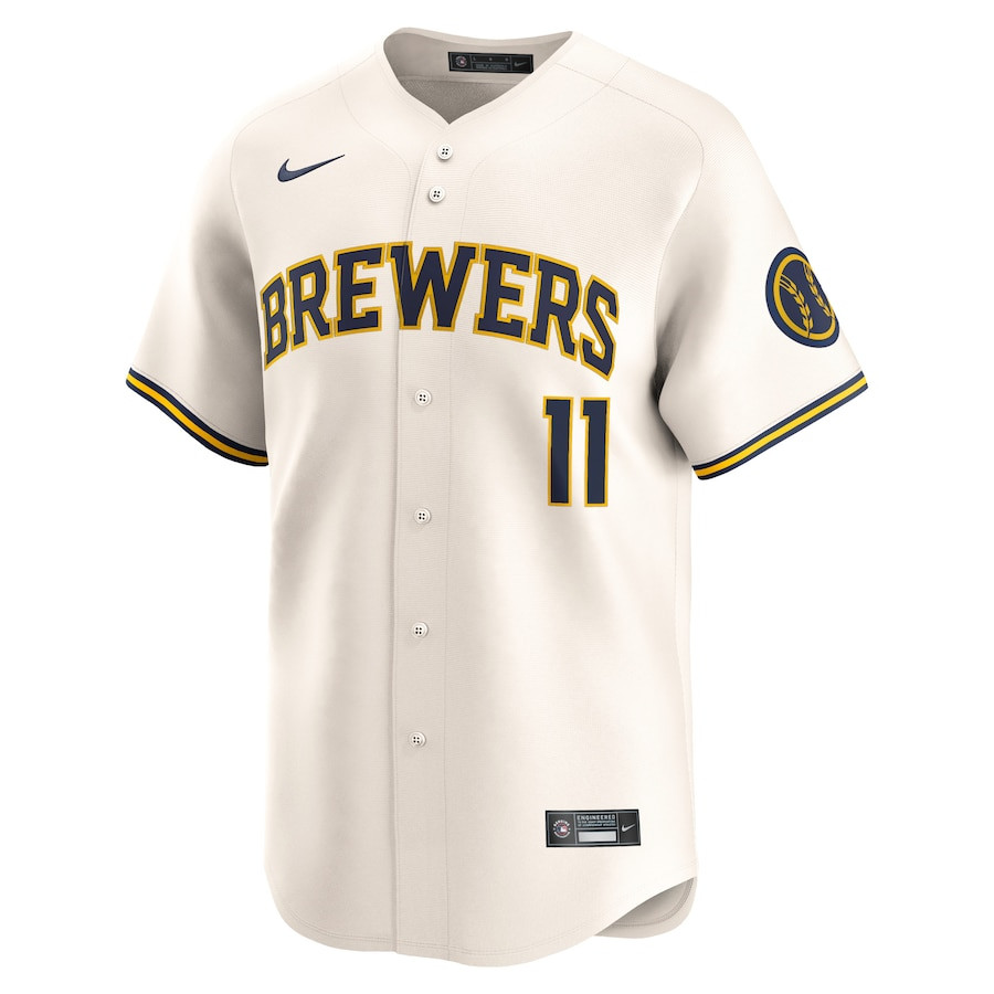 Rowdy Tellez 11 Milwaukee Brewers Home Limited Player Cream MLB Jersey Men's