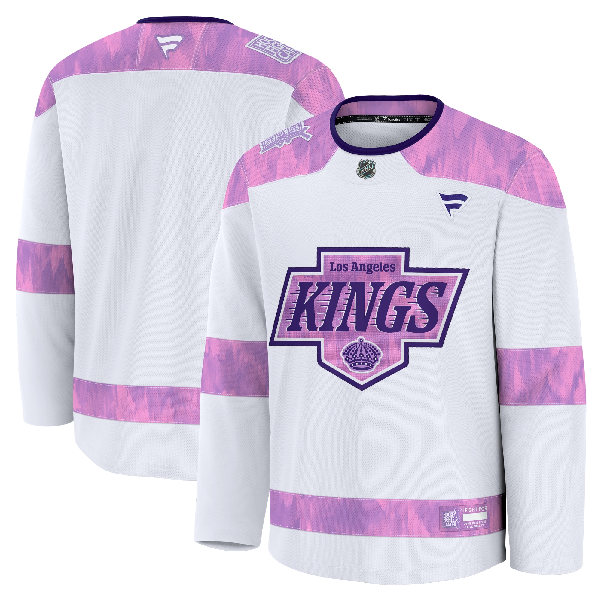 Los Angeles Kings White 2024 Fights Cancer Practice NHL Jersey Men's