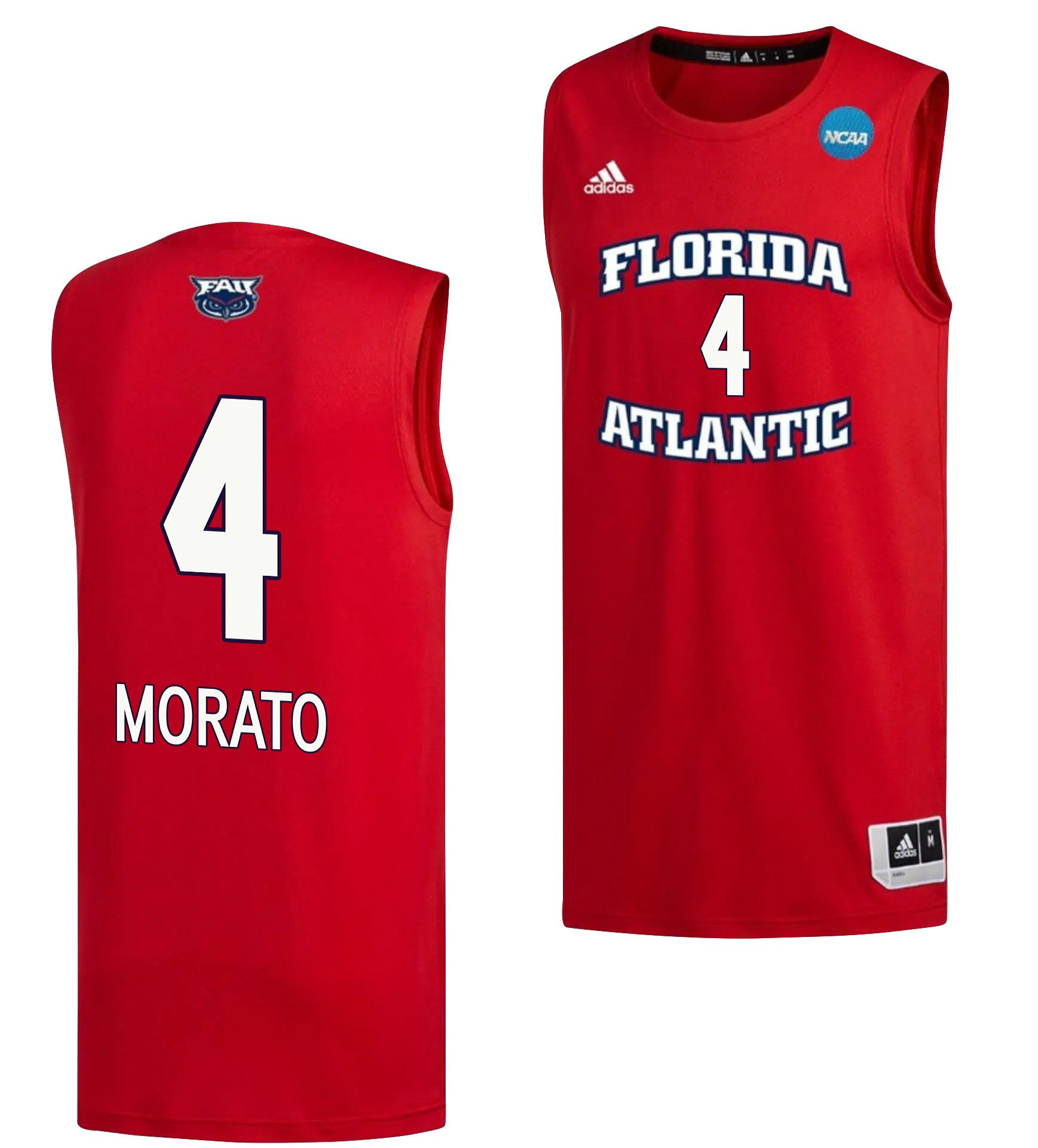 Bryan Greenlee 4 FAU Owls 2023 March Madness- Red NCAA Jersey Men's