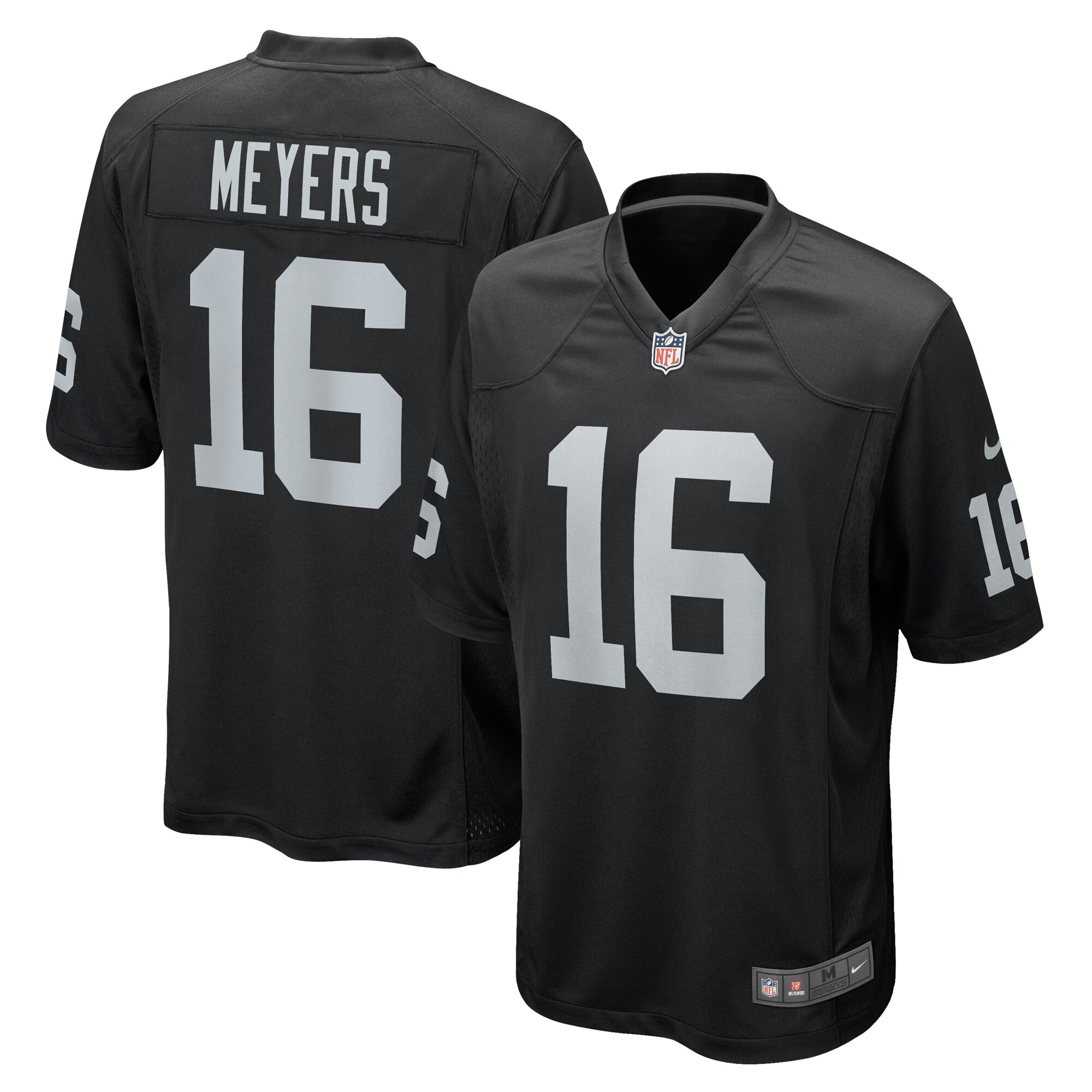 Las Vegas Raiders Jakobi Meyers Black Game Player NFL Jersey Men's