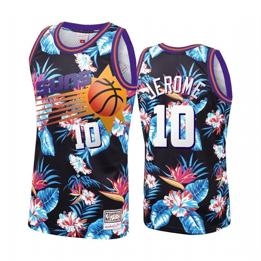 Ty Jerome 10 Phoenix Suns Black Floral Fashion NBA Jersey Men's