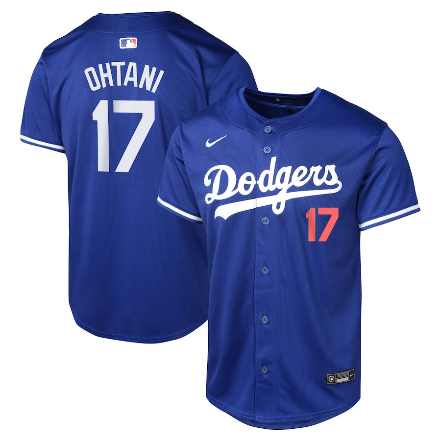 Shohei Ohtani 17 Los Angeles Dodgers Alternate Limited Royal MLB Jersey Youth