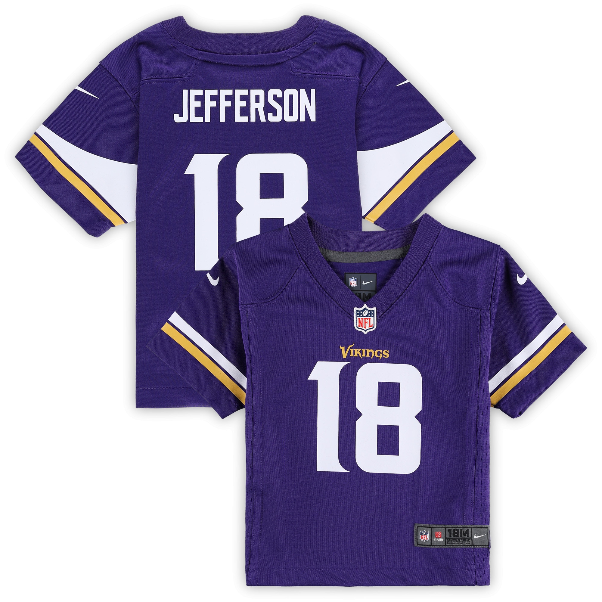 Infant Minnesota Vikings Justin Jefferson Purple Player Game NFL Jersey Men's