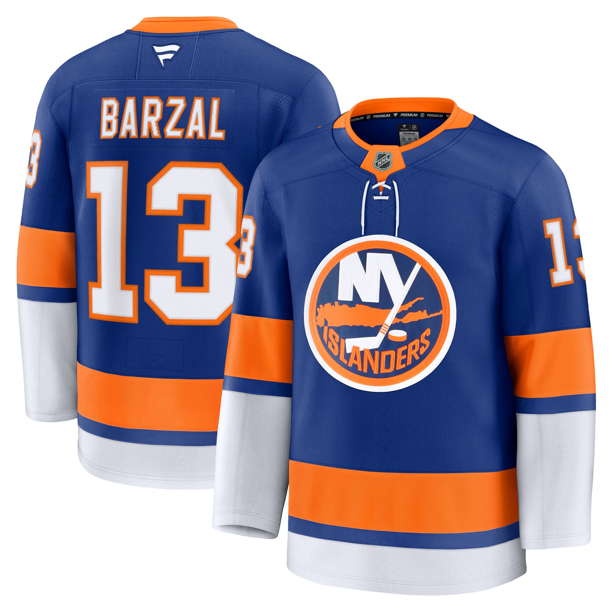 New York Islanders Mathew Barzal Royal Home Premium NHL Jersey Men's