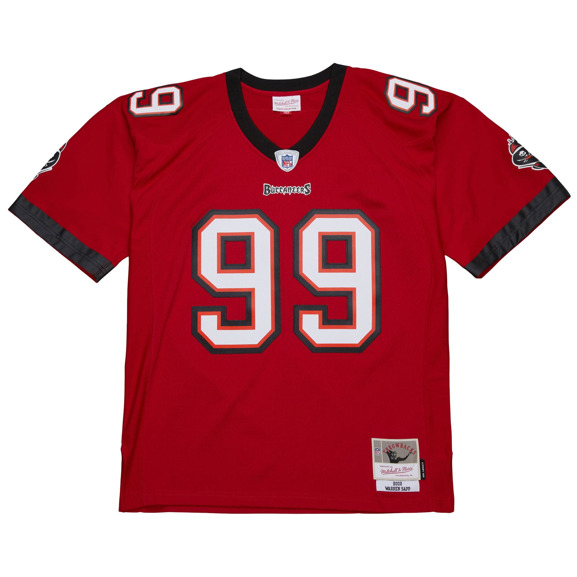 Tampa Bay Buccaneers Warren Sapp Mitchell Ness Red 2002 Legacy NFL Jersey Men's