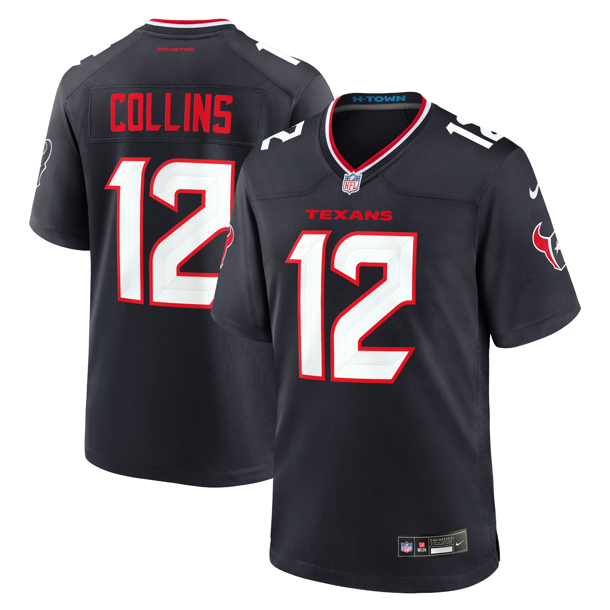 Houston Texans Nico Collins Navy Game NFL Jersey Men's