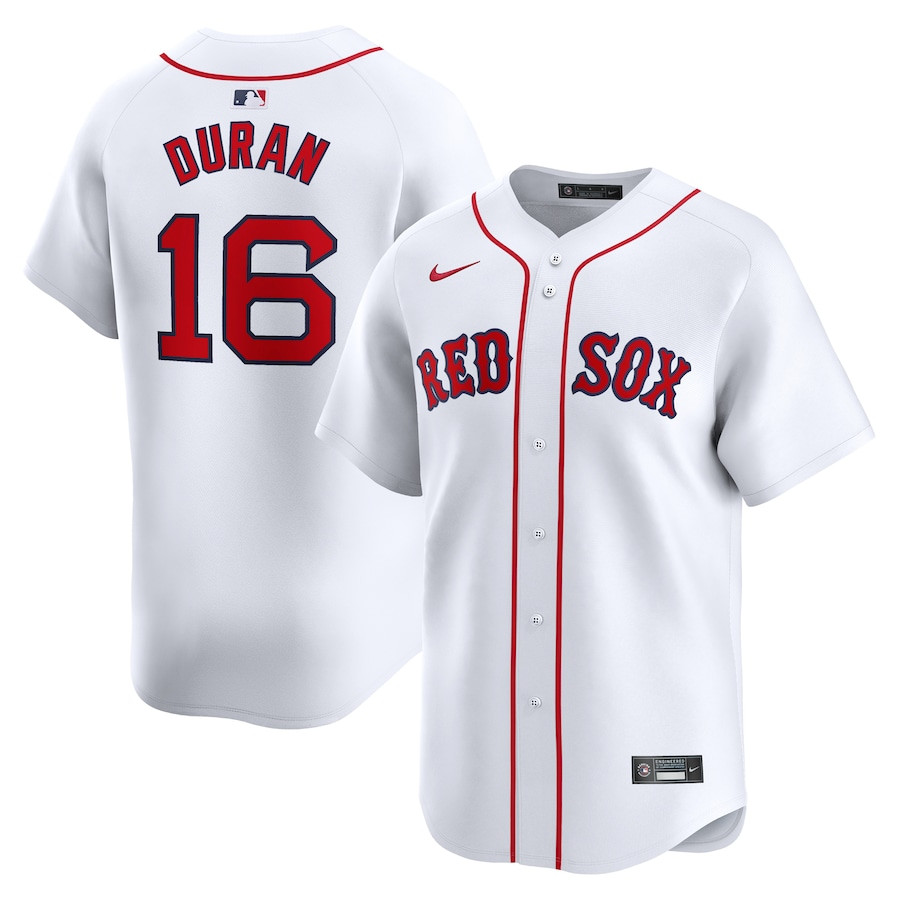 Jarren Duran 16 Boston Red Sox Home Limited White MLB Jersey Men's