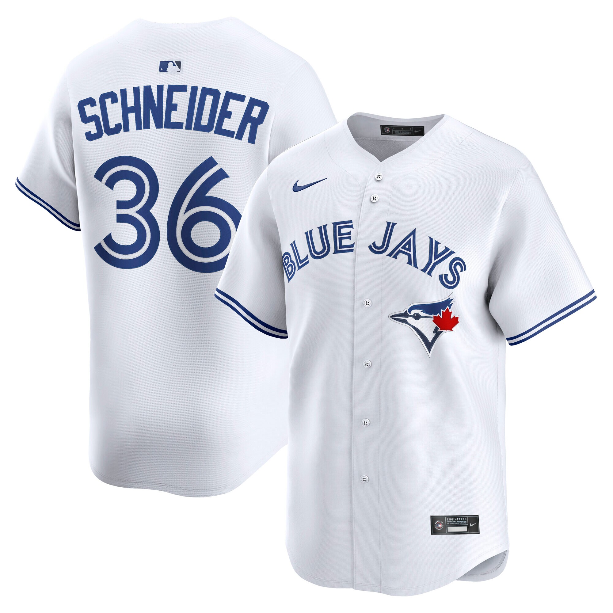 Toronto Blue Jays Davis Schneider White Home Limited Player MLB Jersey Men's
