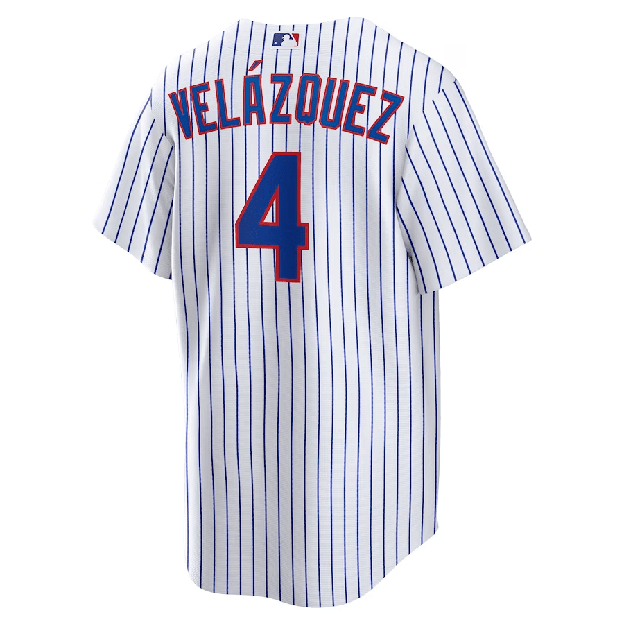 Nelson Vel?zquez 4 Chicago Cubs Home White MLB Jersey Men's
