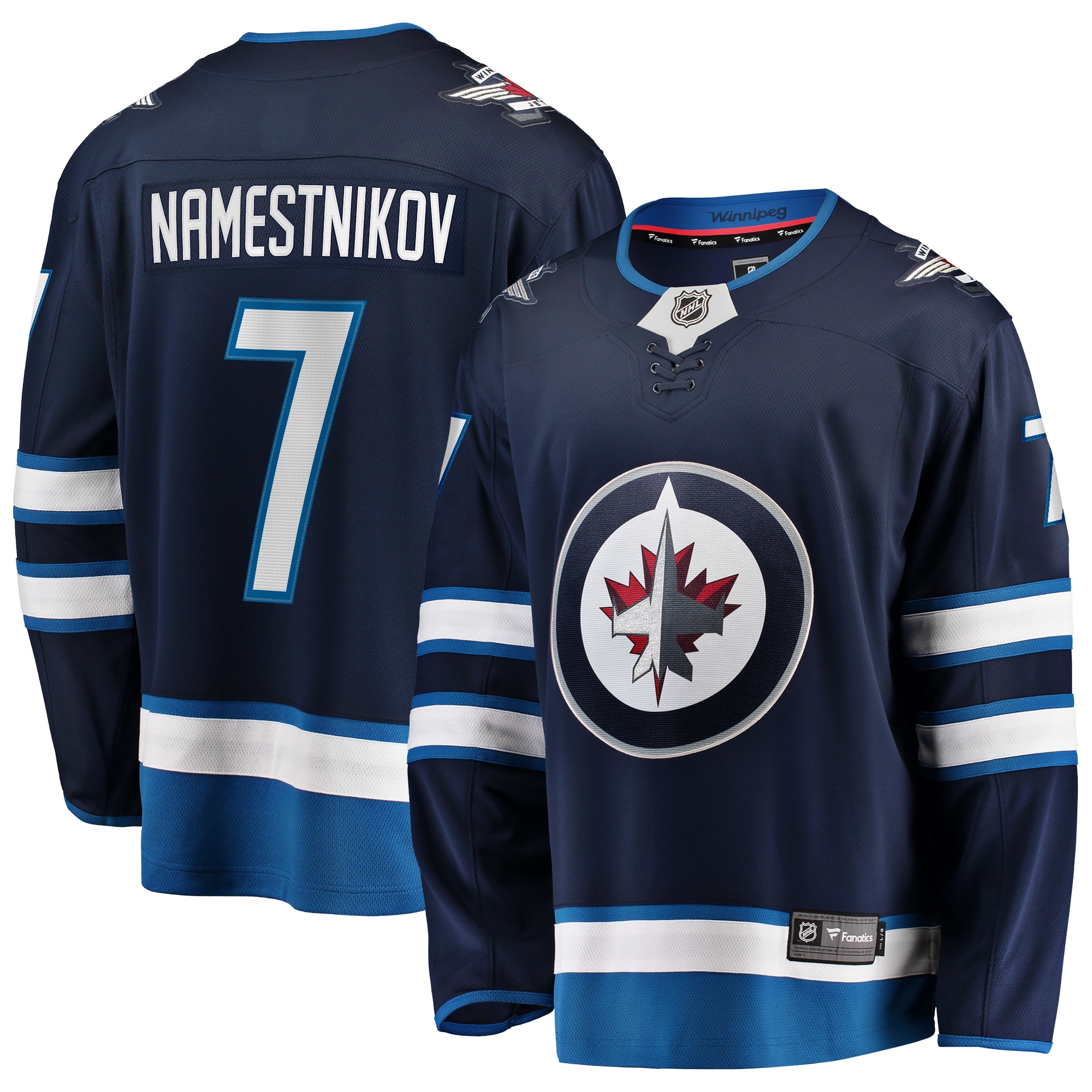 Winnipeg Jets Vladislav Namestnikov Navy Home Premier Breakaway Player NHL Jersey Men's
