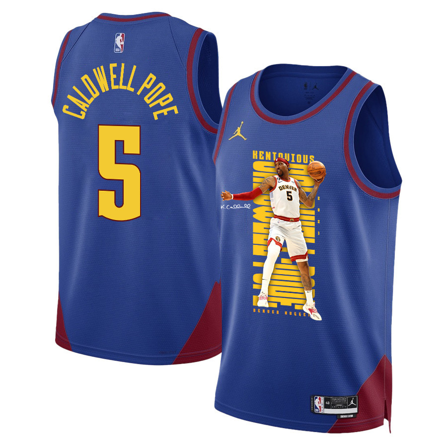 Kentavious Caldwell-Pope 5 Denver Nuggets Scoring Flair 2023 Champions Swingman Blue NBA Jersey Men's