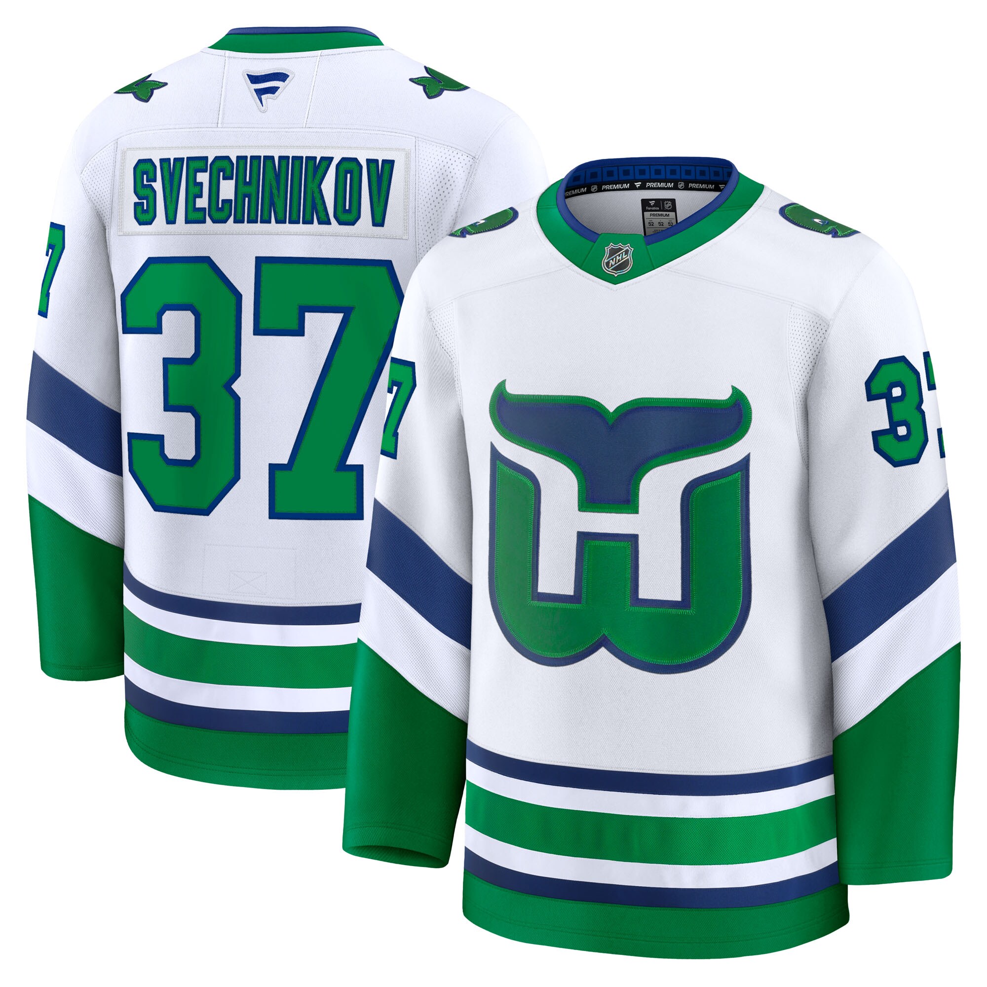 Carolina Hurricanes Andrei Svechnikov White Throwback Premium NHL Jersey Men's