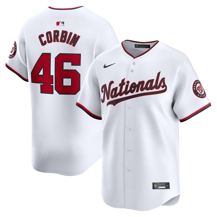 Patrick Corbin 46 Washington Nationals Home Limited Player White MLB Jersey Men's