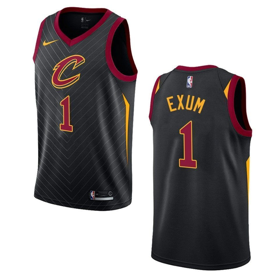 Cleveland Cavaliers 1 Dante Exum Statement Swingman Black NBA Jersey Men's