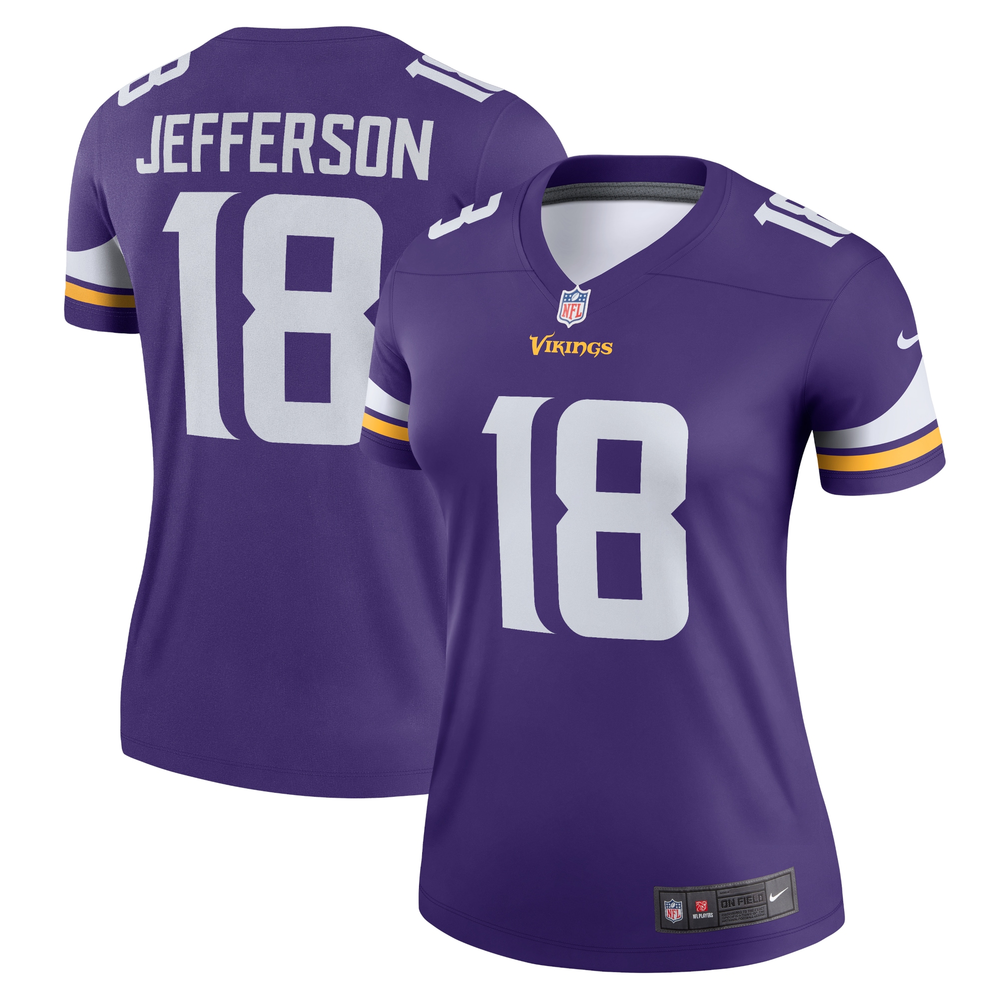 Minnesota Vikings Justin Jefferson Purple Legend Player Performance Top NFL Jersey Women's
