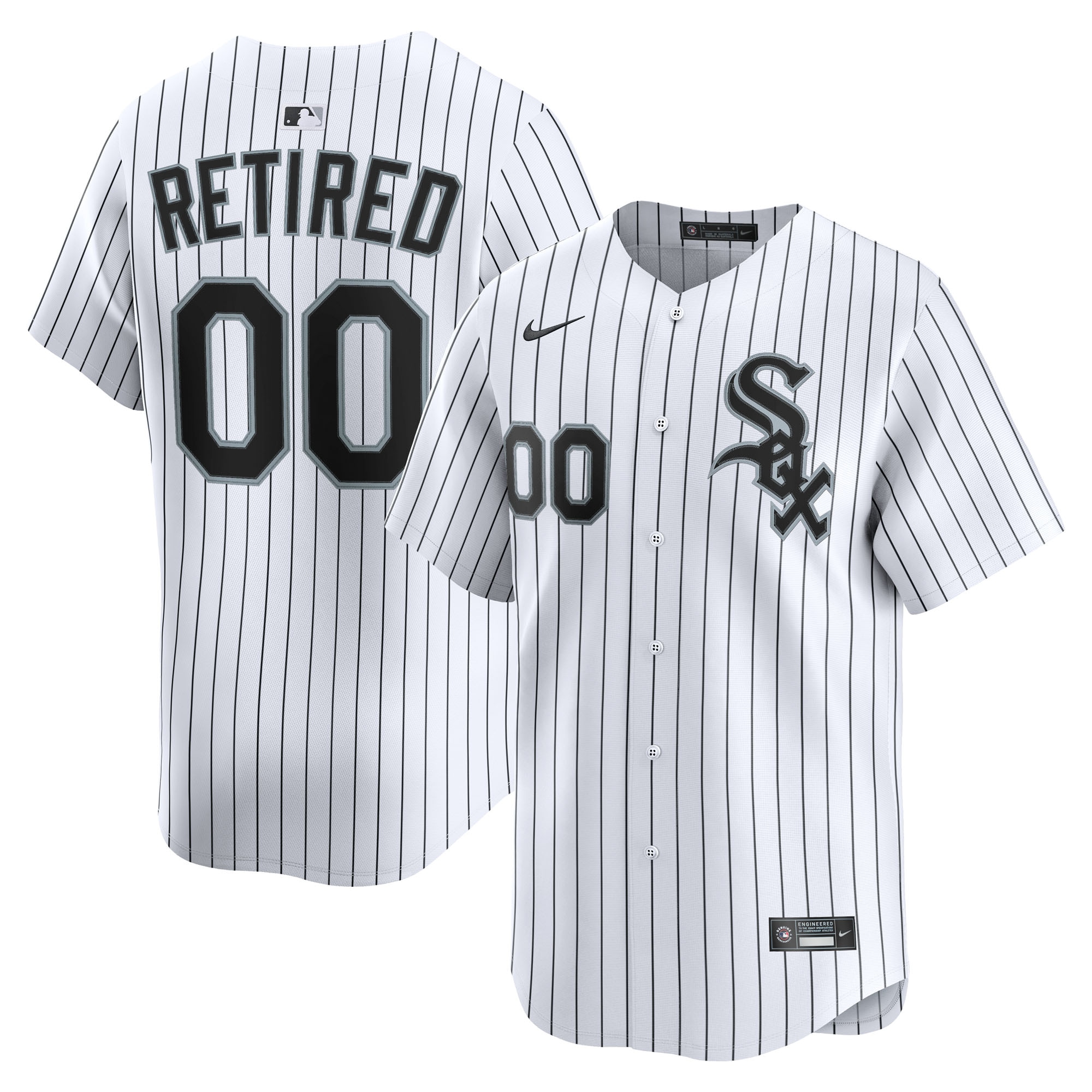 Chicago White Sox White Home Limited Pick-A-Player Retired Roster MLB Jersey Men's