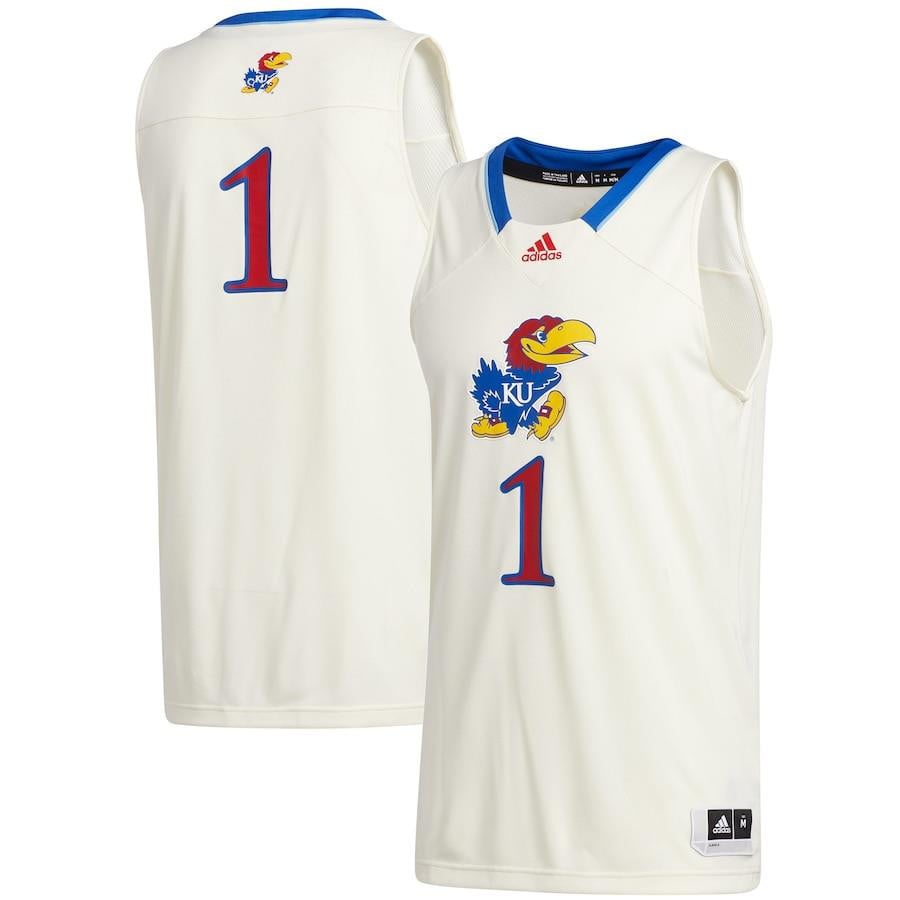 Kansas Jayhawks Swingman Cream #1 NCAA Jersey Men's