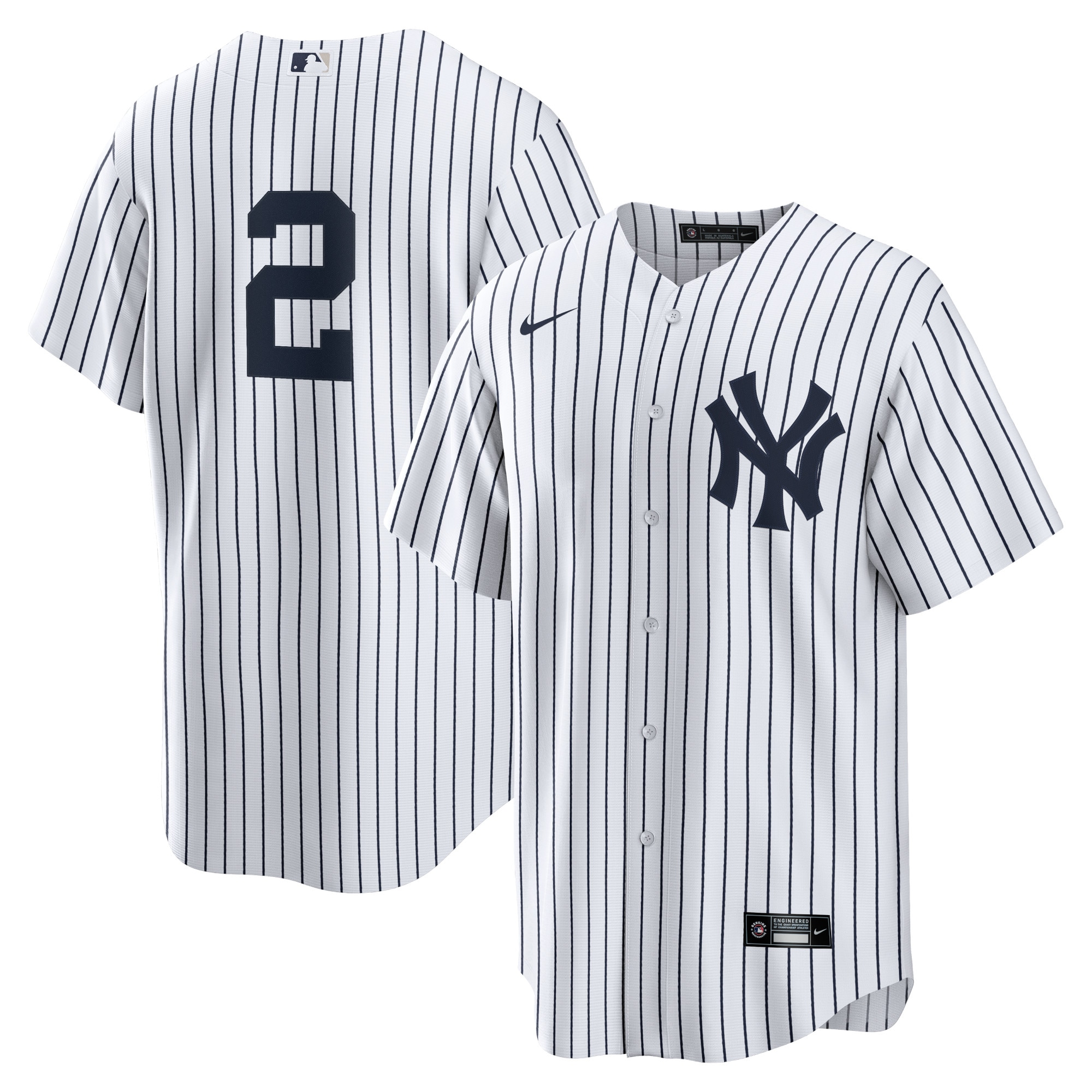 New York Yankees Derek Jeter White/Navy MLB Jersey Men's