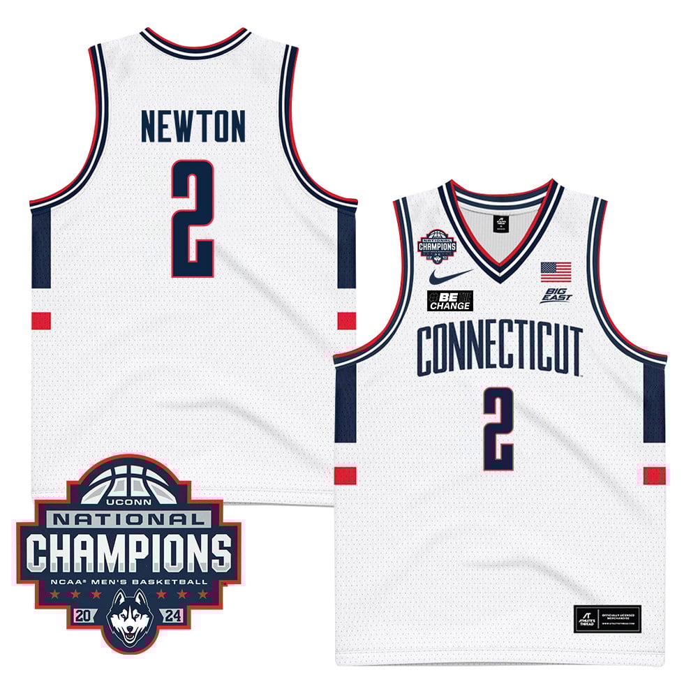 Tristen Newton 2 UConn Huskies 2024 National Champions Patch Unisex NCAA Jersey Unisex