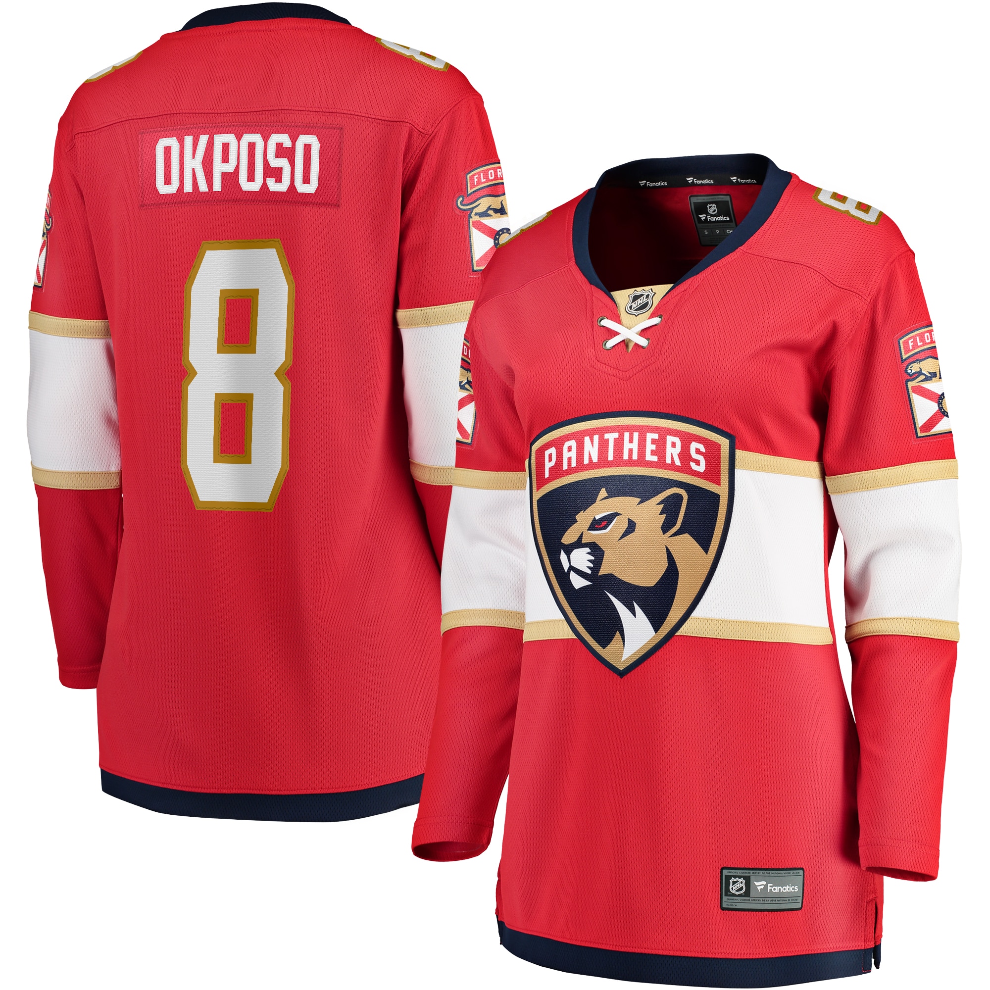 Florida Panthers Kyle Okposo Red Home Breakaway Player NHL Jersey Women's