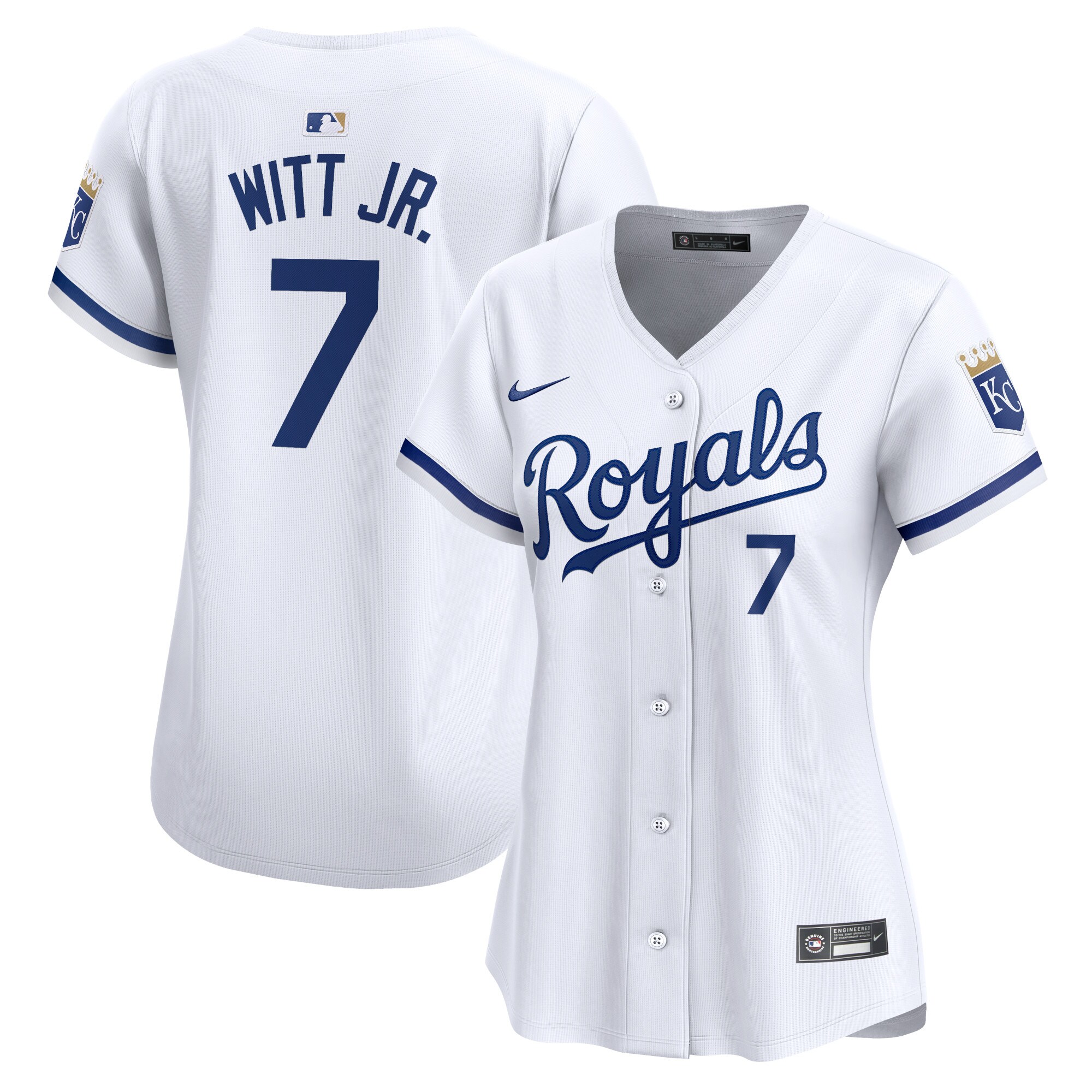 Kansas City Royals Bobby Witt Jr. White Home Limited Player MLB Jersey Women's