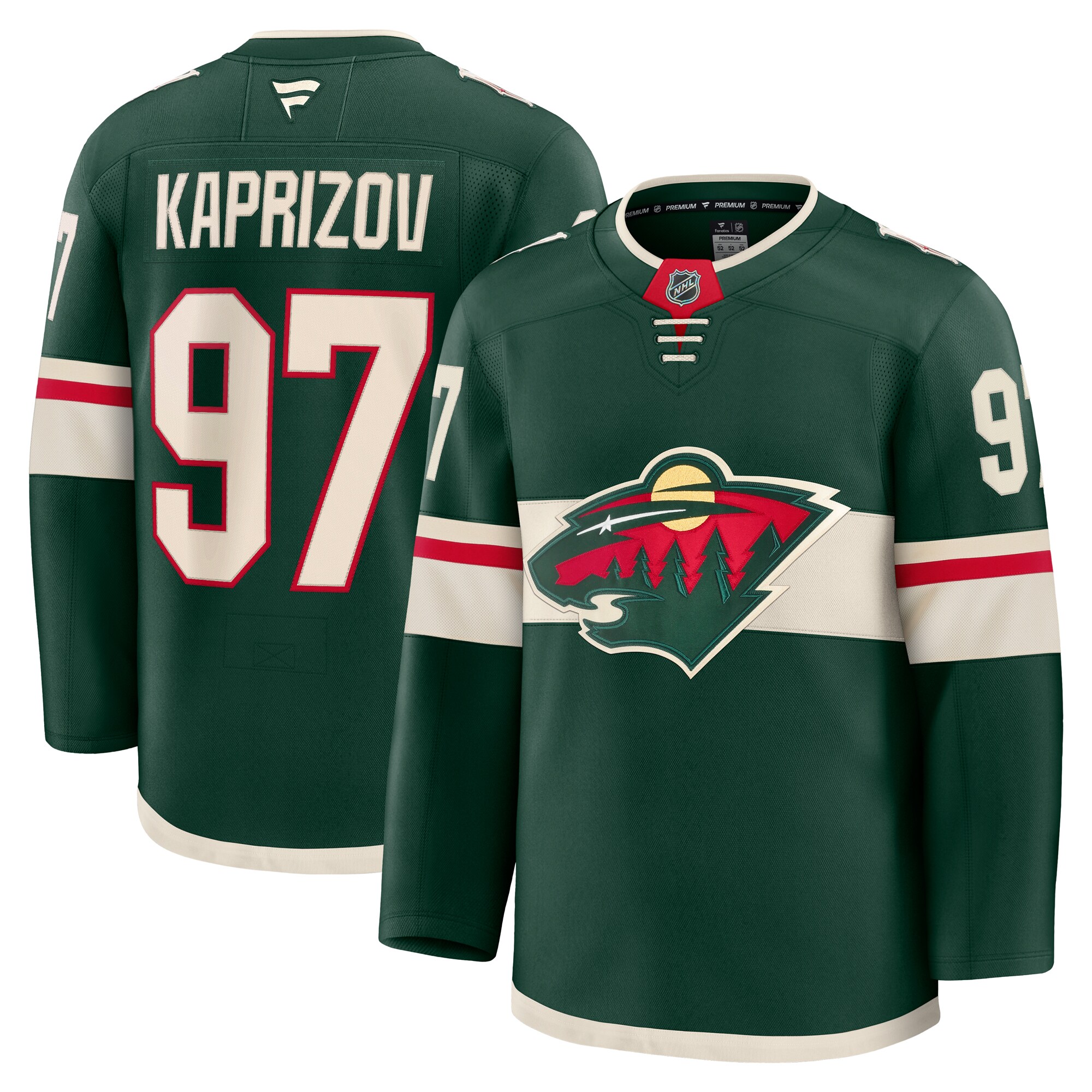 Minnesota Wild Kirill Kaprizov Green Home Premium NHL Jersey Men's