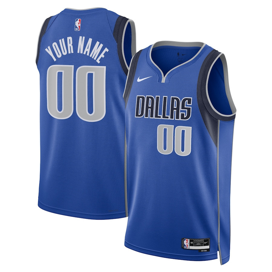 Dallas Mavericks 2023/24 Icon Swingman Custom Blue NBA Jersey Men's