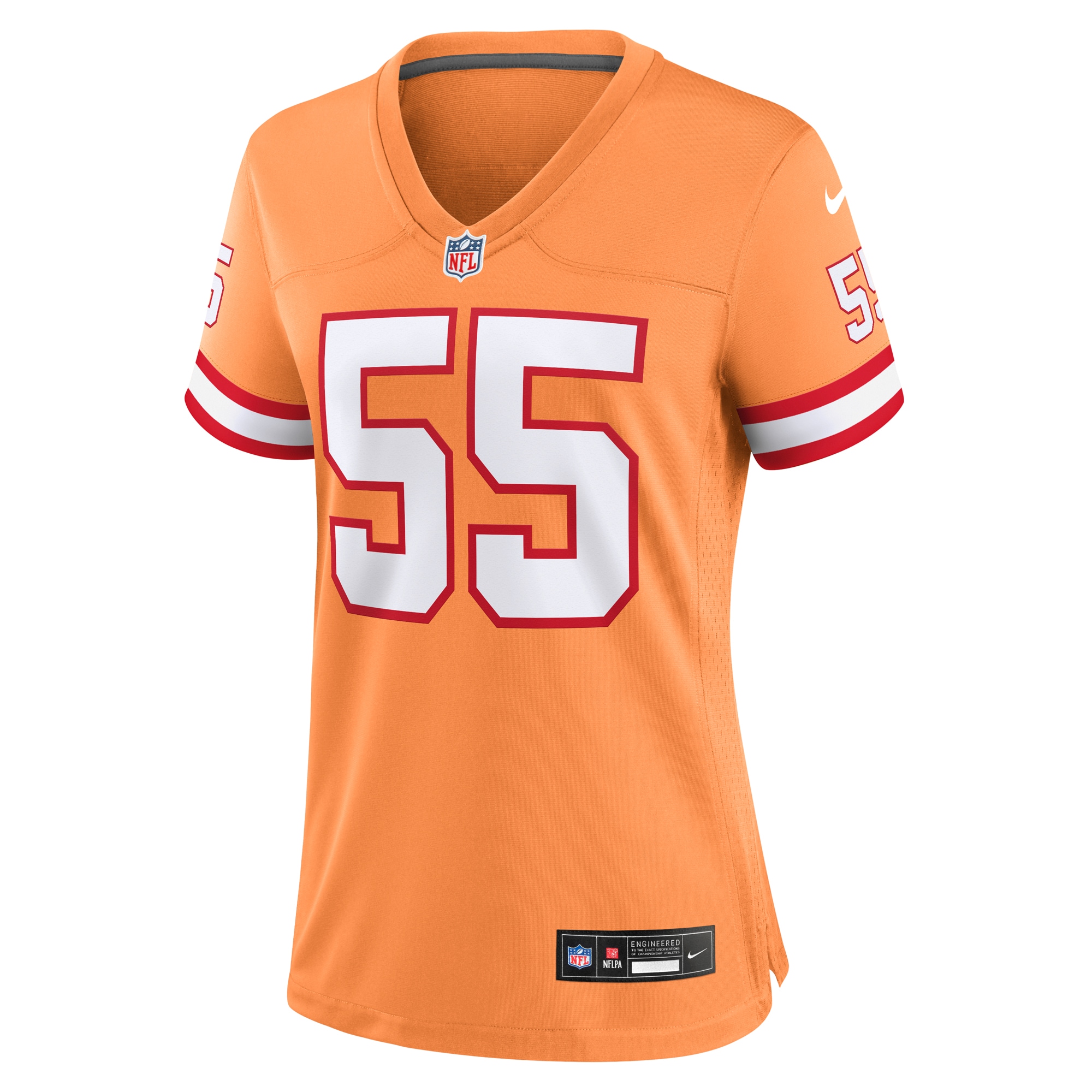 Tampa Bay Buccaneers Derrick Brooks Orange Throwback Game NFL Jersey Women's