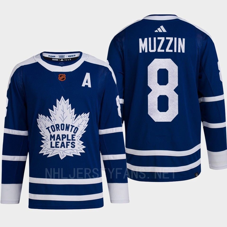 Toronto Maple Leafs 2022 Reverse Retro 2.0 Jake Muzzin 8 Blue Primegreen NHL Jersey Men's